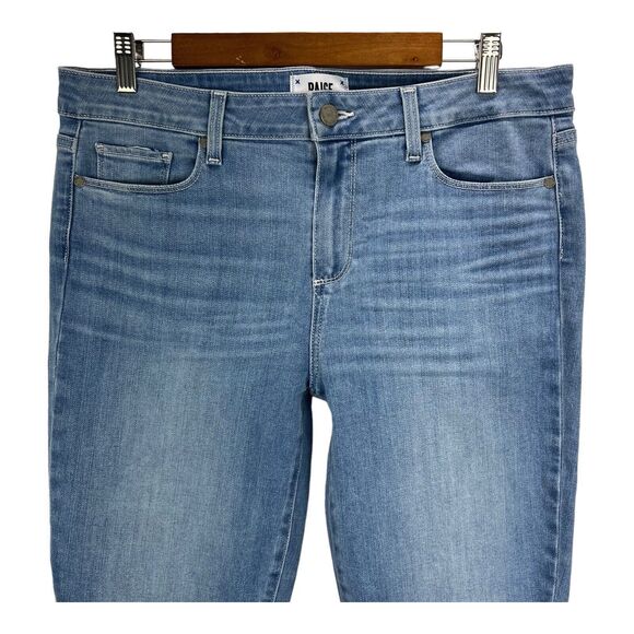 Paige Verdugo Ankle Jeans Mid Rise Skinny Sz 32 x 28 Skylark Blue - Picture 2 of 9